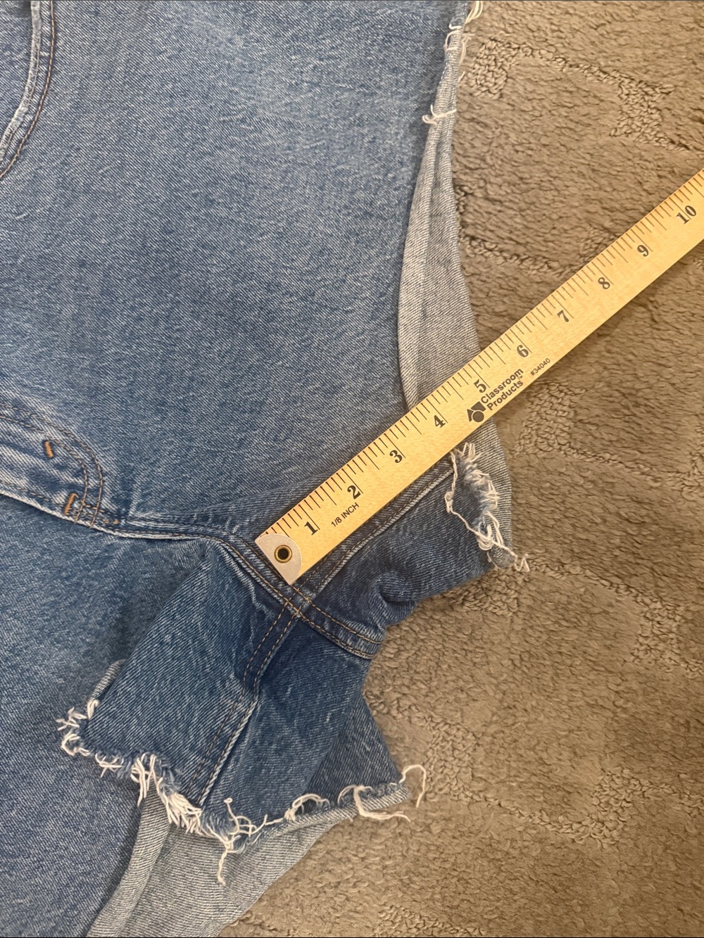 Abercrombie & Fitch Light Blue Denim Jean Shorts - Picture 5 of 6